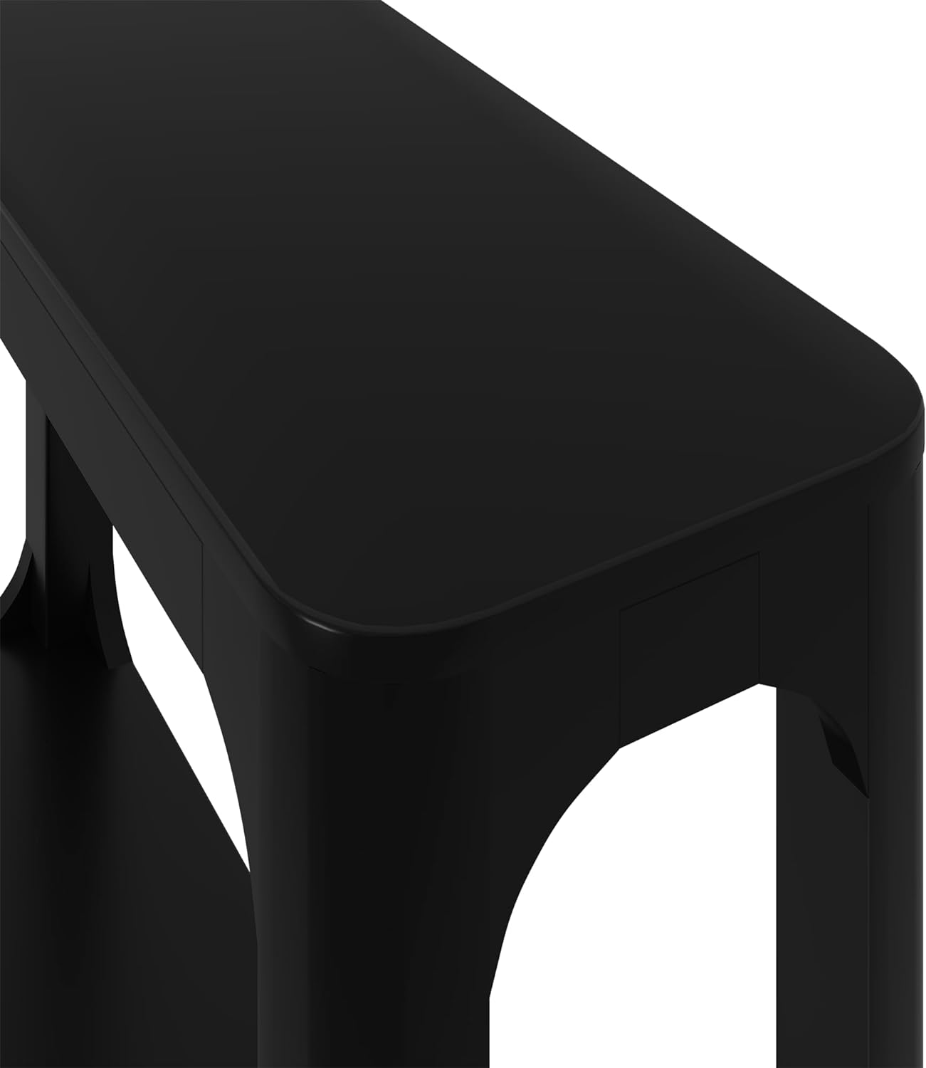 Rounded Edge Console Table in Black - HER Home Design Boutique